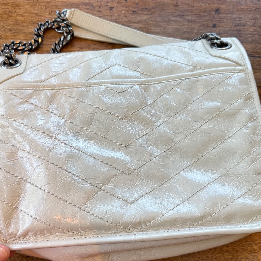 Saint Laurent YSL Medium Niki bag in "Blanc" Vintage Leather/MINT CONDITION! - Picture 13 of 16